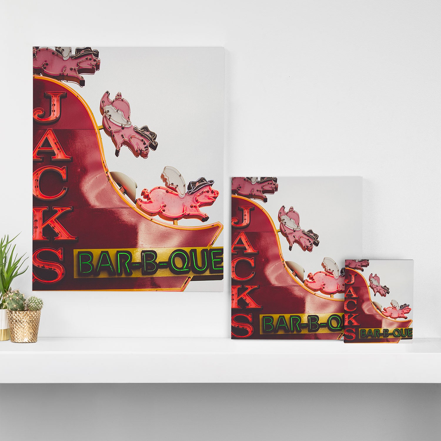 Nashville Broadway Neo sign x Jack's BBQ Canvas Print Gallery Image 3