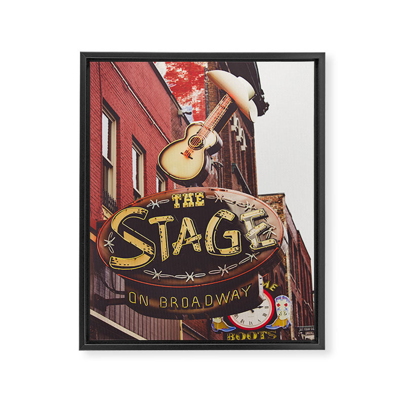 Nashville Broadway Neon Sign Photography Framed Canvas Print Gallery Image 6