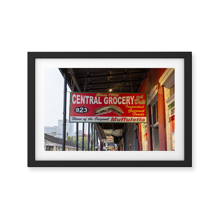 New Orleans Central Grocery x New Orleans French Quarter Photography Framed Art Print Gallery Image 1