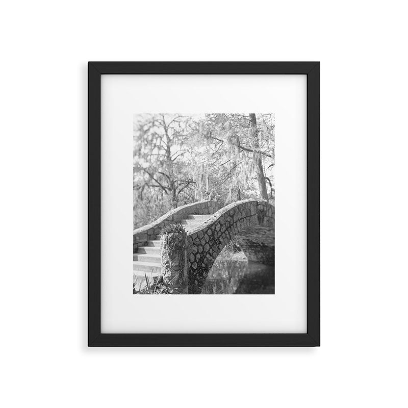 New Orleans City Park black and white photography Framed Art Print Gallery Image 5