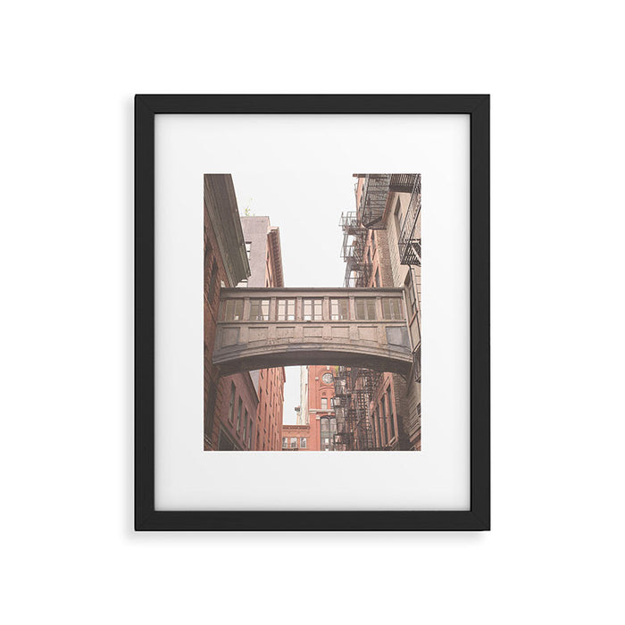 New York City Photography Staple Street Sky Bridge Framed Art Print Gallery Image 1