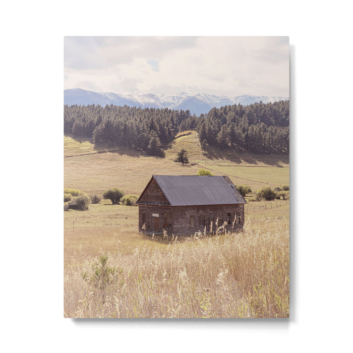 Old Montana Schoolhouse x Montana Landscape Photography Metal Print Gallery Image 1