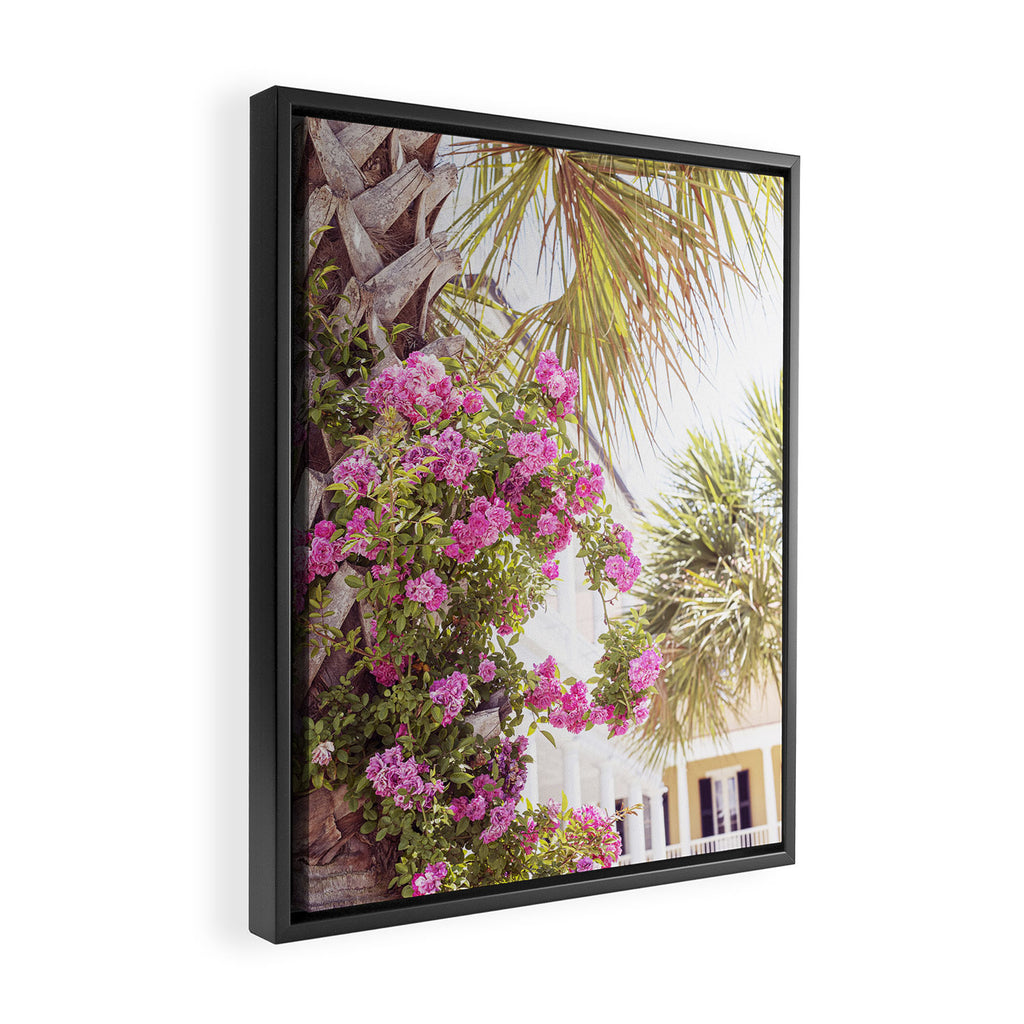 Palmettos and Roses x Charleston South Carolina Photography Framed Canvas Print Gallery Image 2