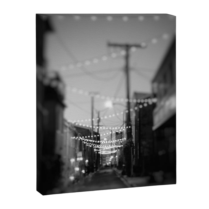 Party Lights in the City x Baltimore Maryland Canvas Print Gallery Image 1