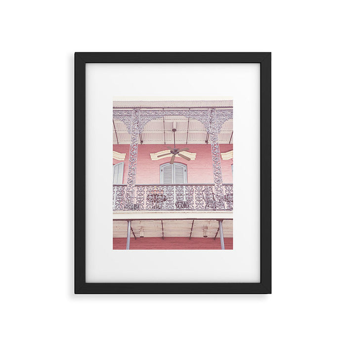Pretty in Pink x New Orleans French Quarter Photography Framed Art Print Gallery Image 1
