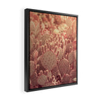 Rose Gold Cactus Framed Canvas Print Gallery Image 2