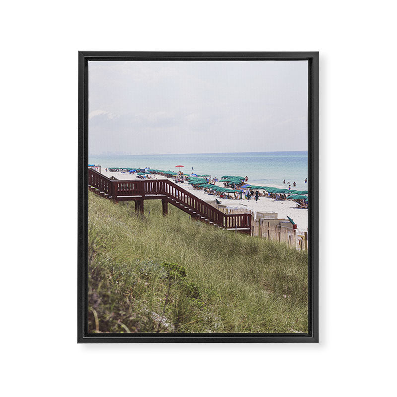 Rosemary Beach Florida Beach Umbrellas x 30A Photography Framed Canvas Print Gallery Image 6