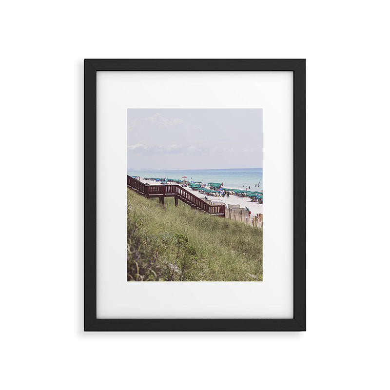 Rosemary Beach Florida Beach Umbrellas x 30A Photography Framed Art Print Gallery Image 5