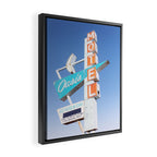 Route 66 Retro Motel Sign x Midcentury Modern Decor x Tulsa Oklahoma Photography Framed Canvas Print Gallery Image 2