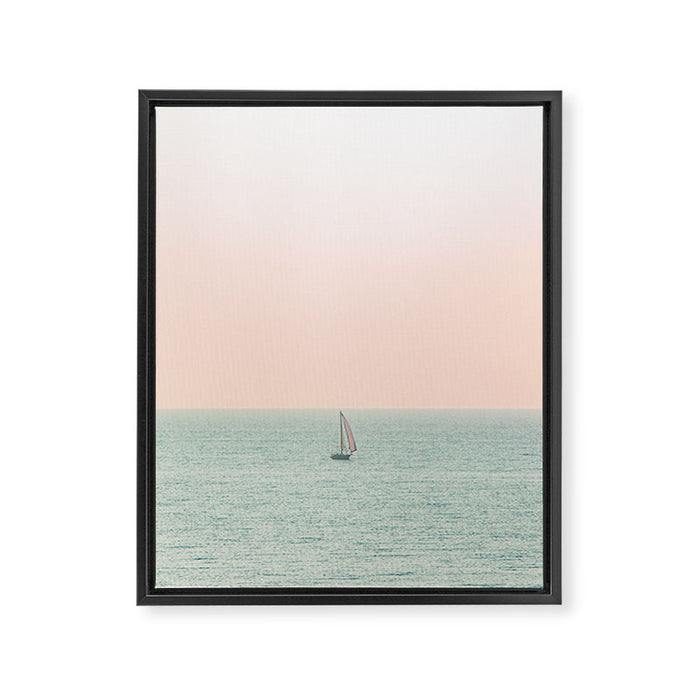 Sky Blush x Ocean Art Framed Canvas Print Gallery Image 1