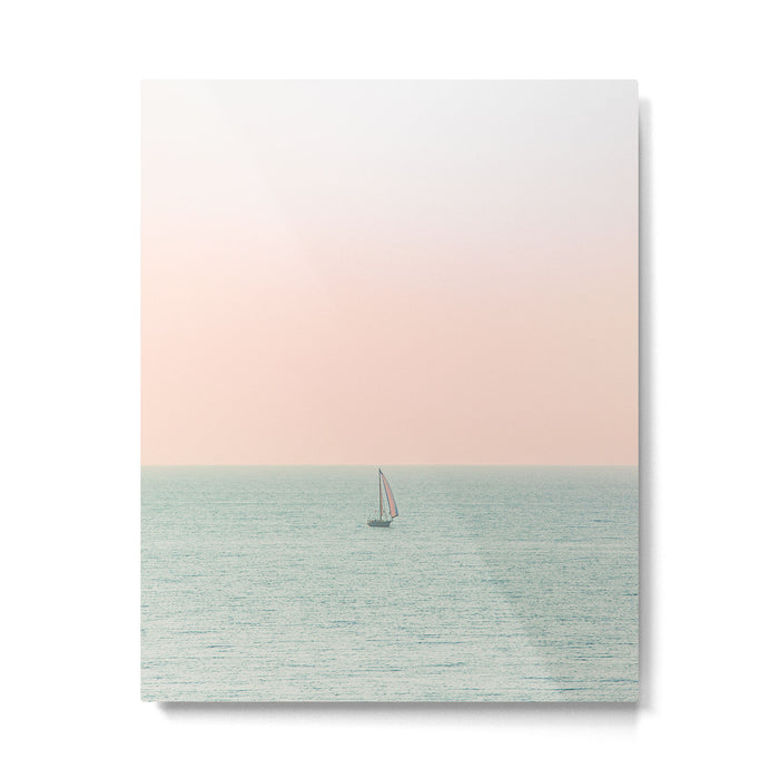 Sky Blush x Ocean Art Metal Print Gallery Image 1