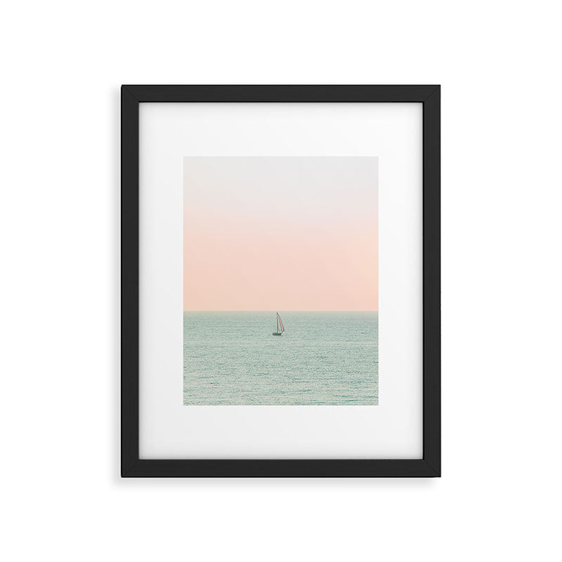 Sky Blush x Ocean Art Framed Art Print Gallery Image 4