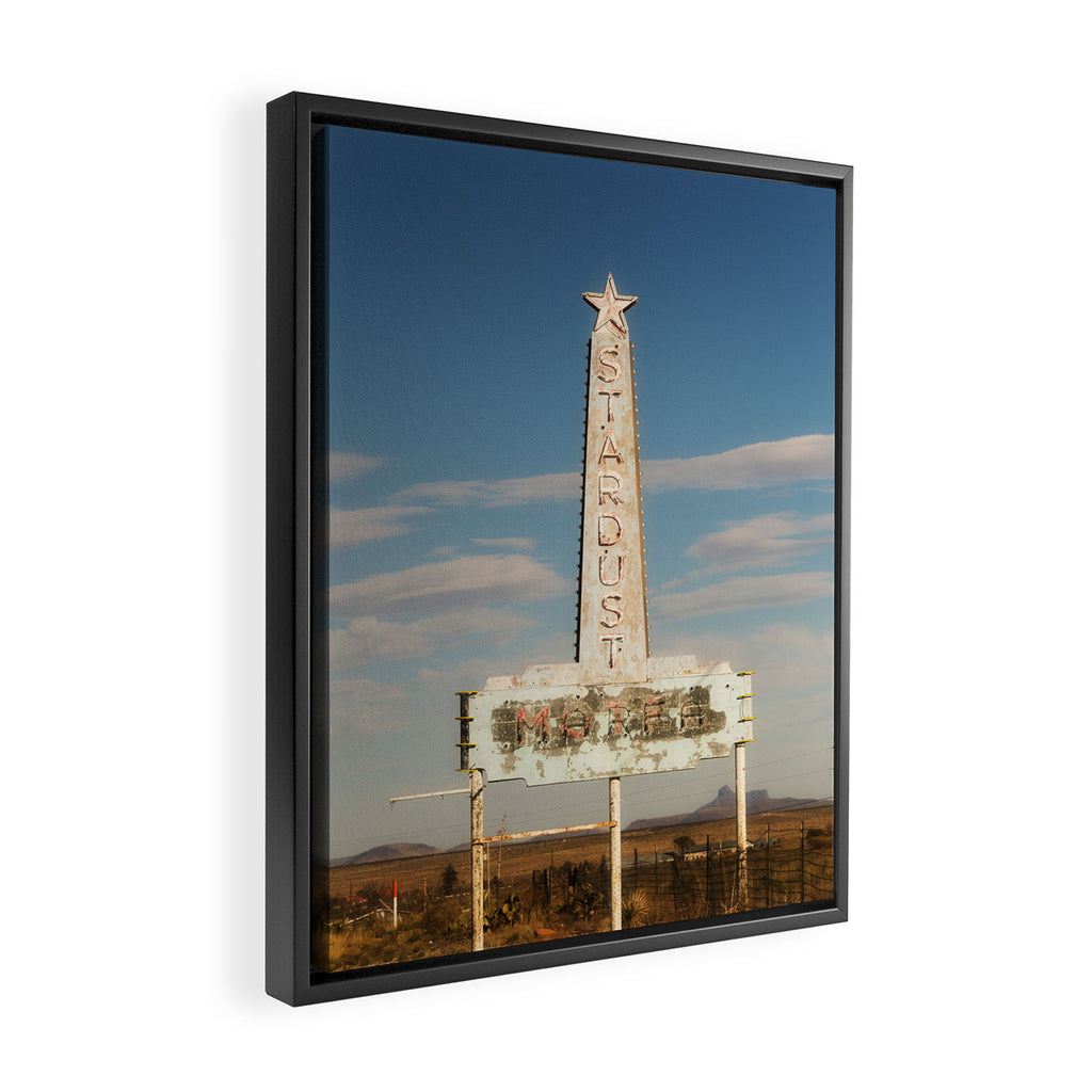 Stardust Motel - Marfa, Texas Framed Canvas Print Gallery Image 2
