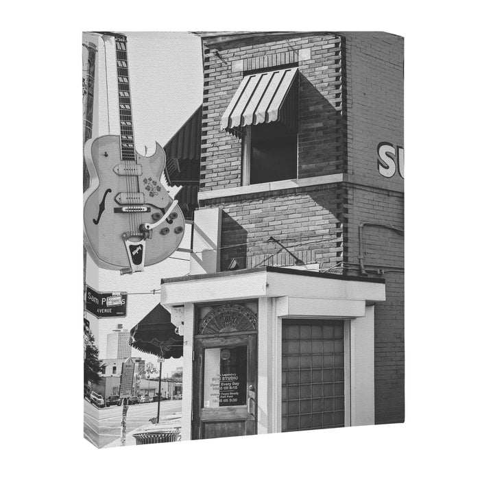 Sun Studio Memphis Tennessee Black and White Photography Canvas Print Gallery Image 1