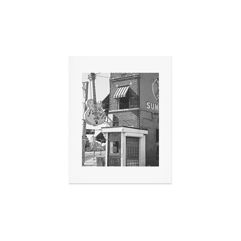 Sun Studio Memphis Tennessee Black and White Photography Art Print Gallery Image 1