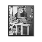 Sun Studio Memphis Tennessee Black and White Photography Framed Canvas Print Gallery Image 6