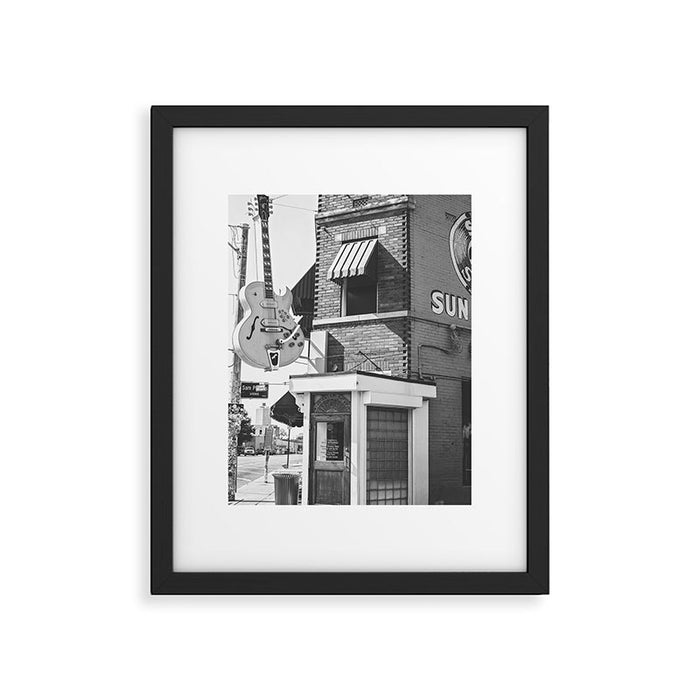 Sun Studio Memphis Tennessee Black and White Photography Framed Art Print Gallery Image 1