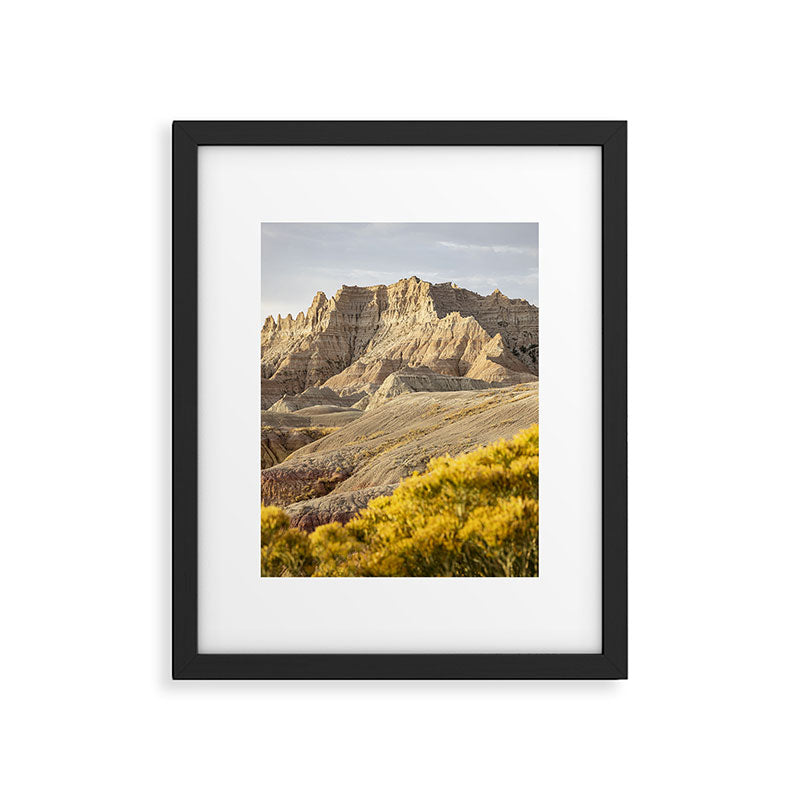 Sunrise over the Badlands x Badlands National Park Photography Framed Art Print