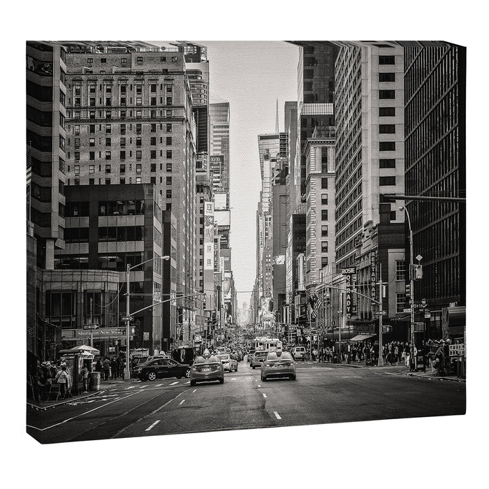 Sunset on 7th (Black and White Version) Canvas Print Gallery Image 1
