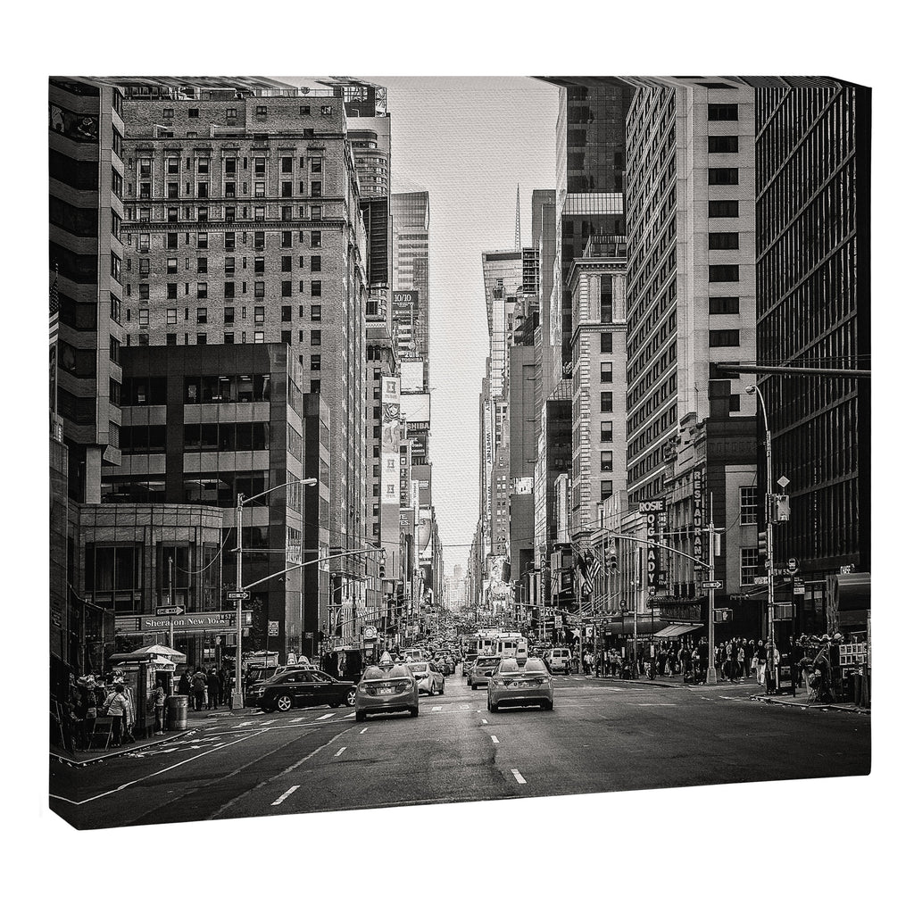 Sunset on 7th (Black and White Version) Canvas Print Gallery Image 14