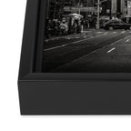 Sunset on 7th (Black and White Version) Framed Canvas Print Gallery Image 3