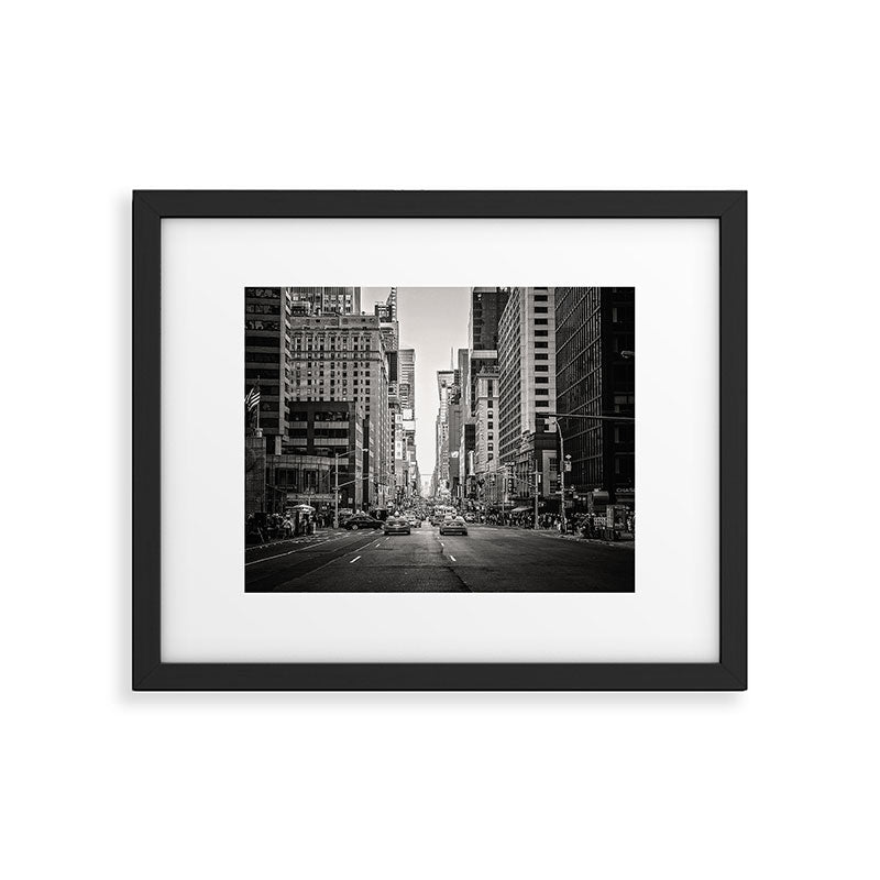 Sunset on 7th (Black and White Version) Framed Art Print Gallery Image 1
