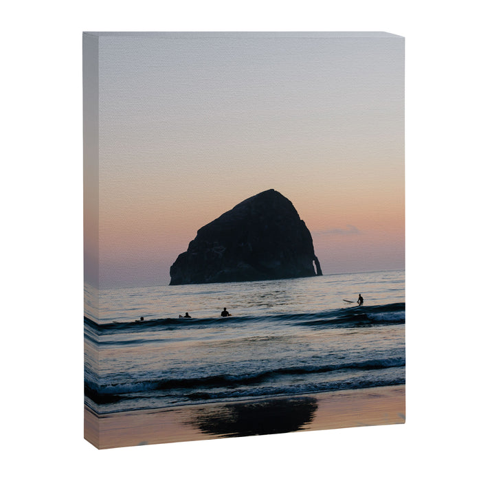 Sunset Surfers - Oregon Coast Canvas Print Gallery Image 1