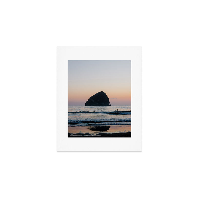 Sunset Surfers - Oregon Coast Art Print Gallery Image 1