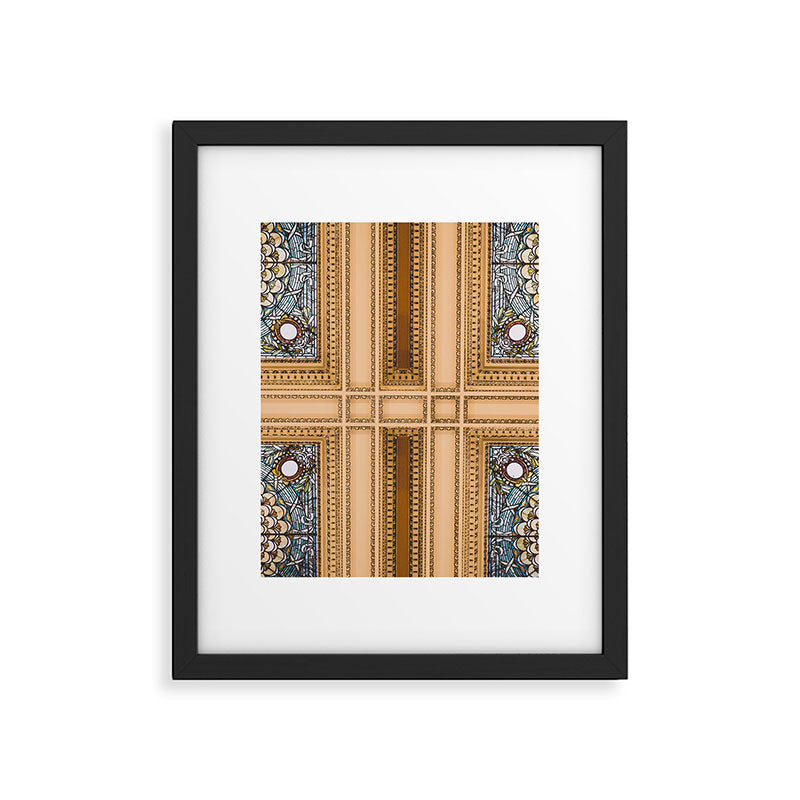 Teal x Gold X Washington DC architecture Framed Art Print Gallery Image 5