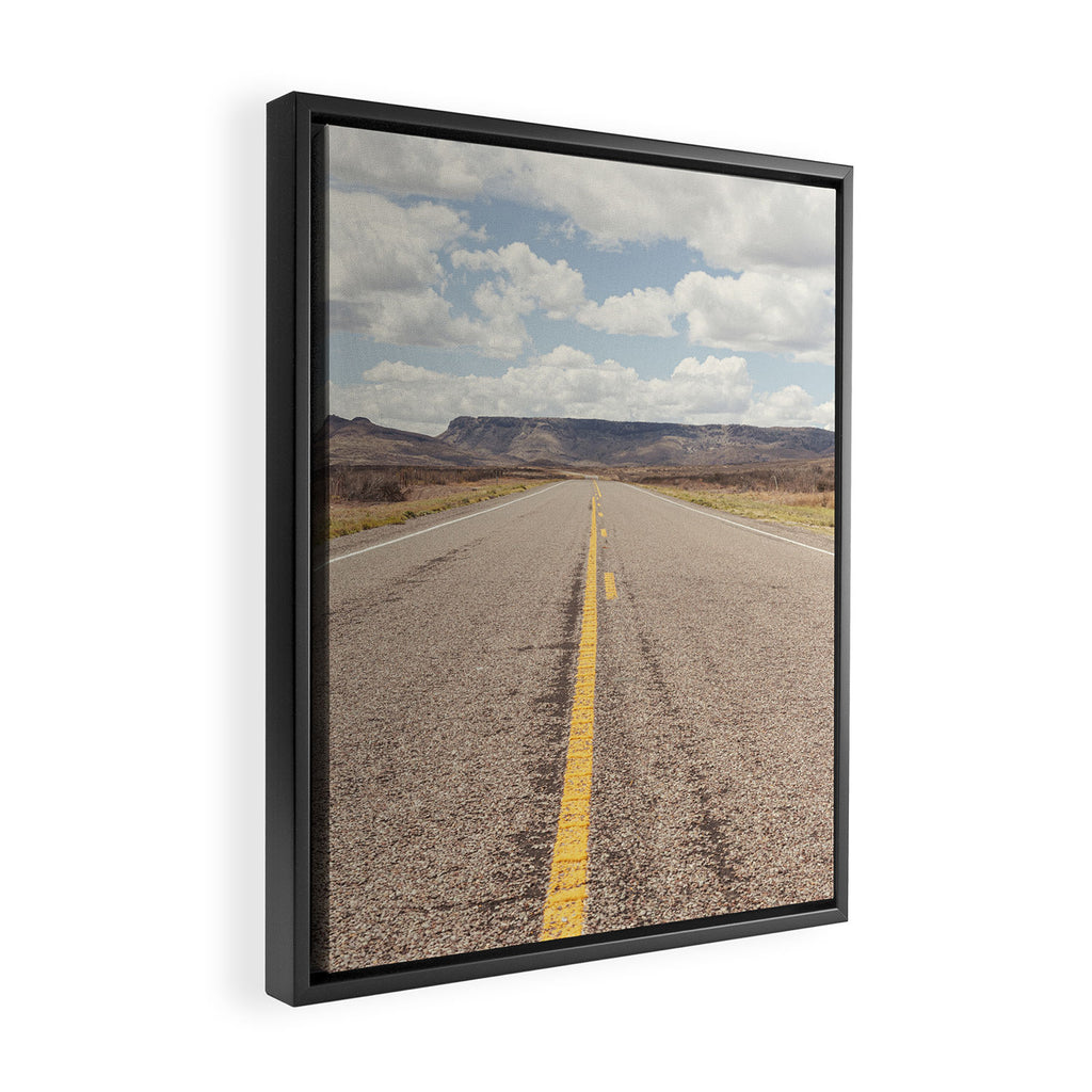 Texas Highways x West Texas Davis Mountains Photography Framed Canvas Print Gallery Image 2