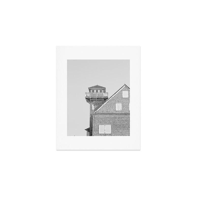 The Beach House (Black and White) X Outer Banks Photography Art Print Gallery Image 1