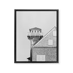 The Beach House (Black and White) X Outer Banks Photography Framed Canvas Print Gallery Image 6