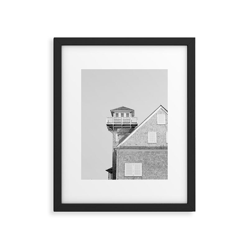 The Beach House (Black and White) X Outer Banks Photography Framed Art Print Gallery Image 5