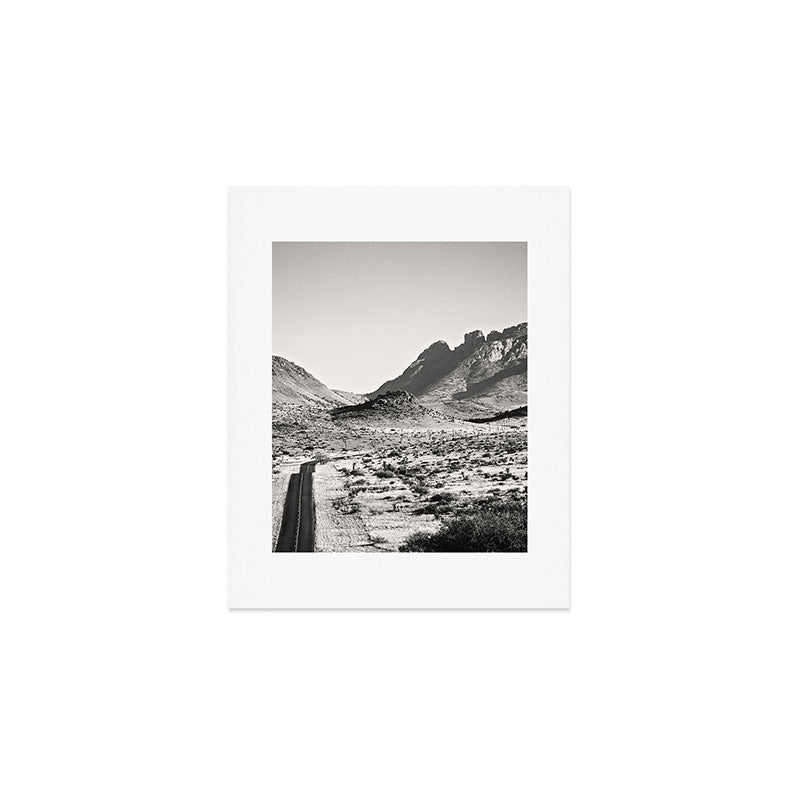 The Lost Highway Iii Black & White Art Print
