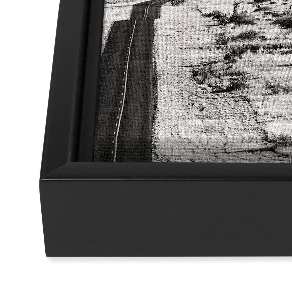 The Lost Highway III Black & White Framed Canvas Print Gallery Image 3