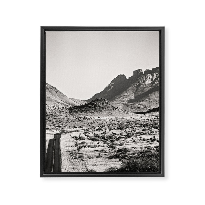 The Lost Highway III Black & White Framed Canvas Print Gallery Image 6