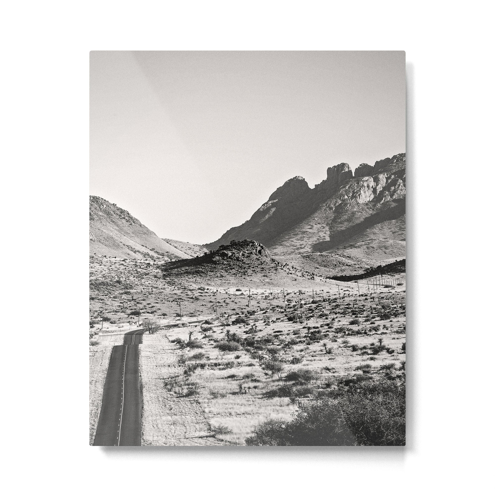 The Lost Highway III Black & White Metal Print Gallery Image 4