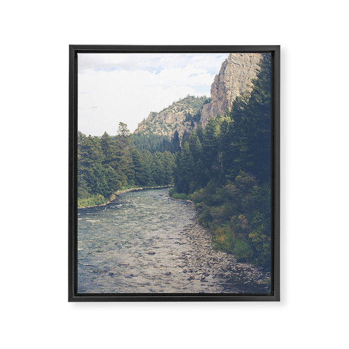 The Montana Collection - A River Runs Through It - Gallatin Canyon Framed Canvas Print Gallery Image 1