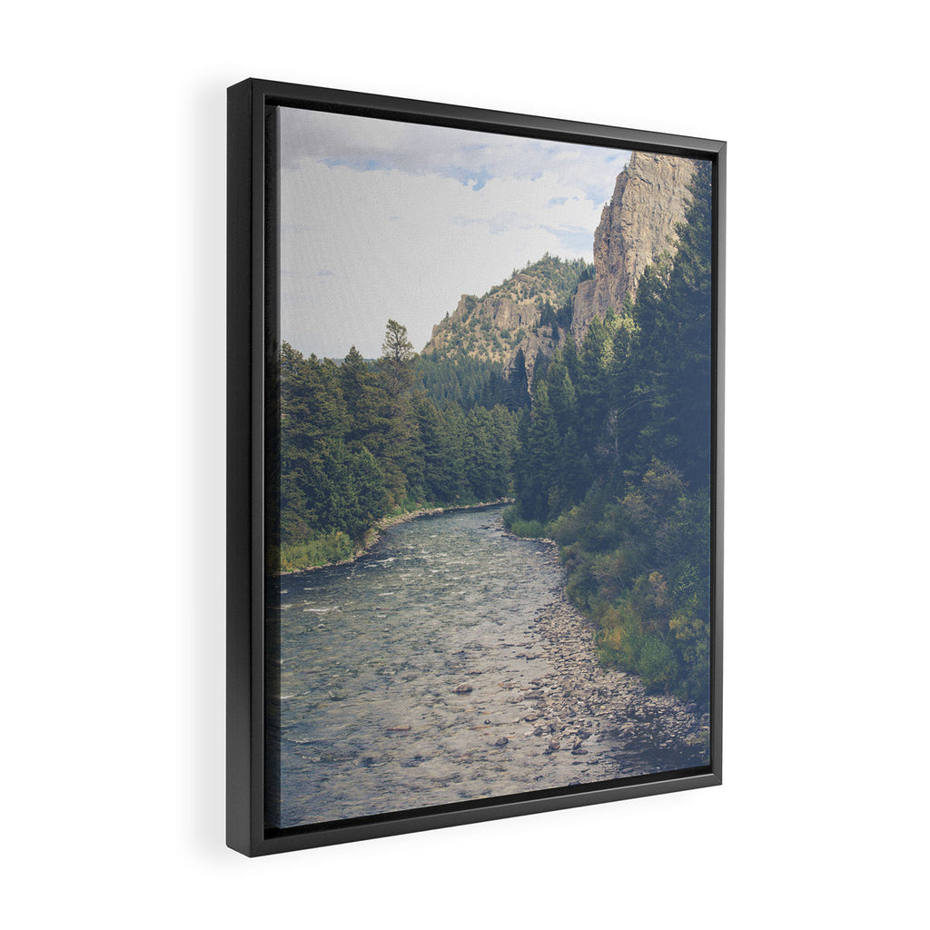 The Montana Collection - A River Runs Through It - Gallatin Canyon Framed Canvas Print Gallery Image 2