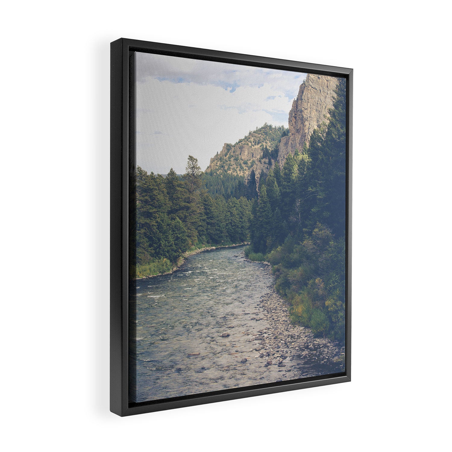The Montana Collection - A River Runs Through It - Gallatin Canyon Framed Canvas Print Gallery Image 2