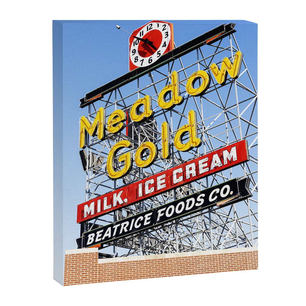 Tulsa Oklahoma Photography x Meadow Gold Vintage Neon Sign Route 66 Canvas Print Gallery Image 6