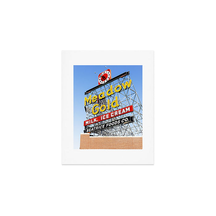 Tulsa Oklahoma Photography x Meadow Gold Vintage Neon Sign Route 66 Art Print Gallery Image 1
