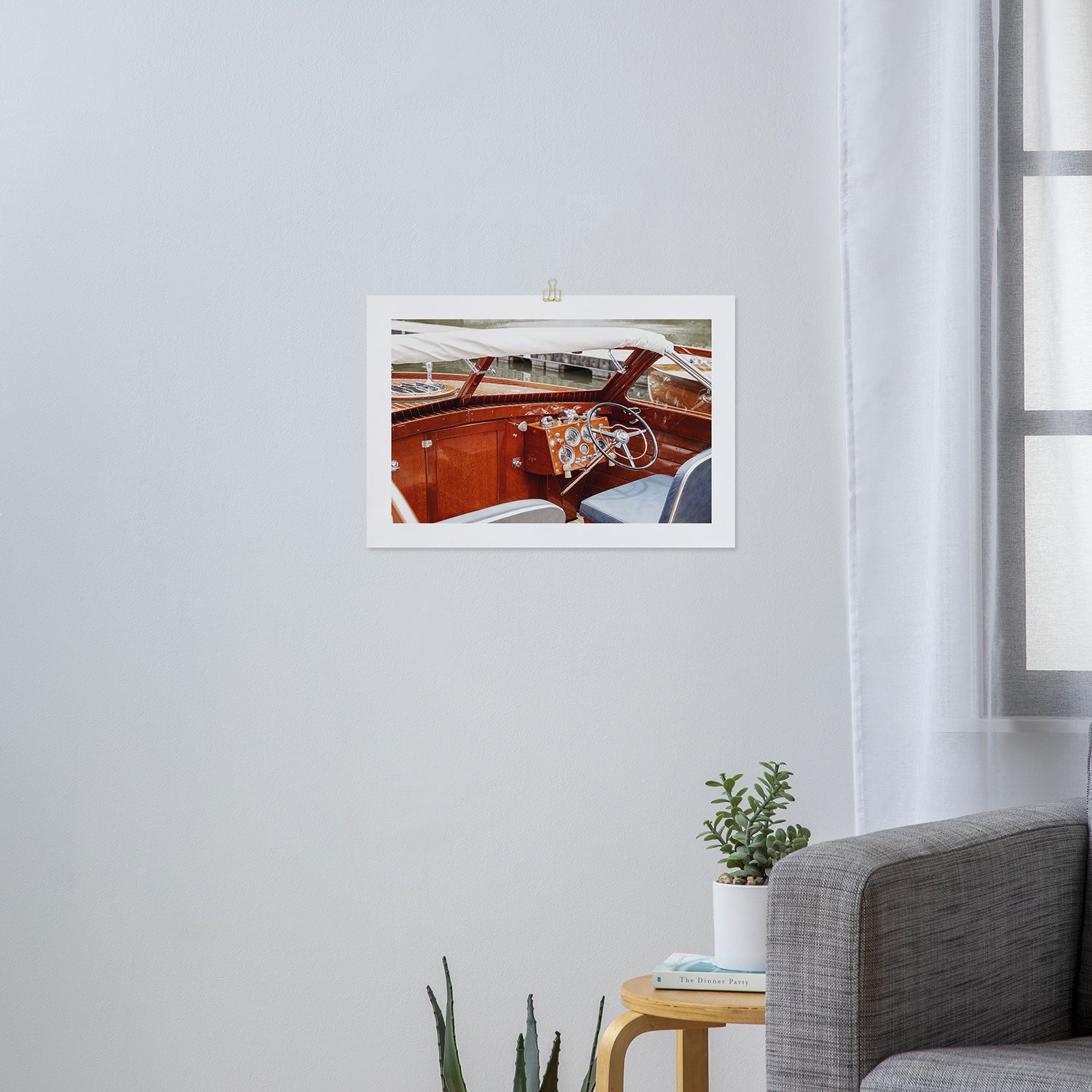 Vintage Glamour II x Retro Chris Craft Boat x Nautical art Art Print Gallery Image 3