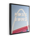 Vintage Midcentury Modern Bright Pink Sign x Rose Bowl Bowling Alley Route 66 Tulsa Oklahoma Framed Canvas Print Gallery Image 2