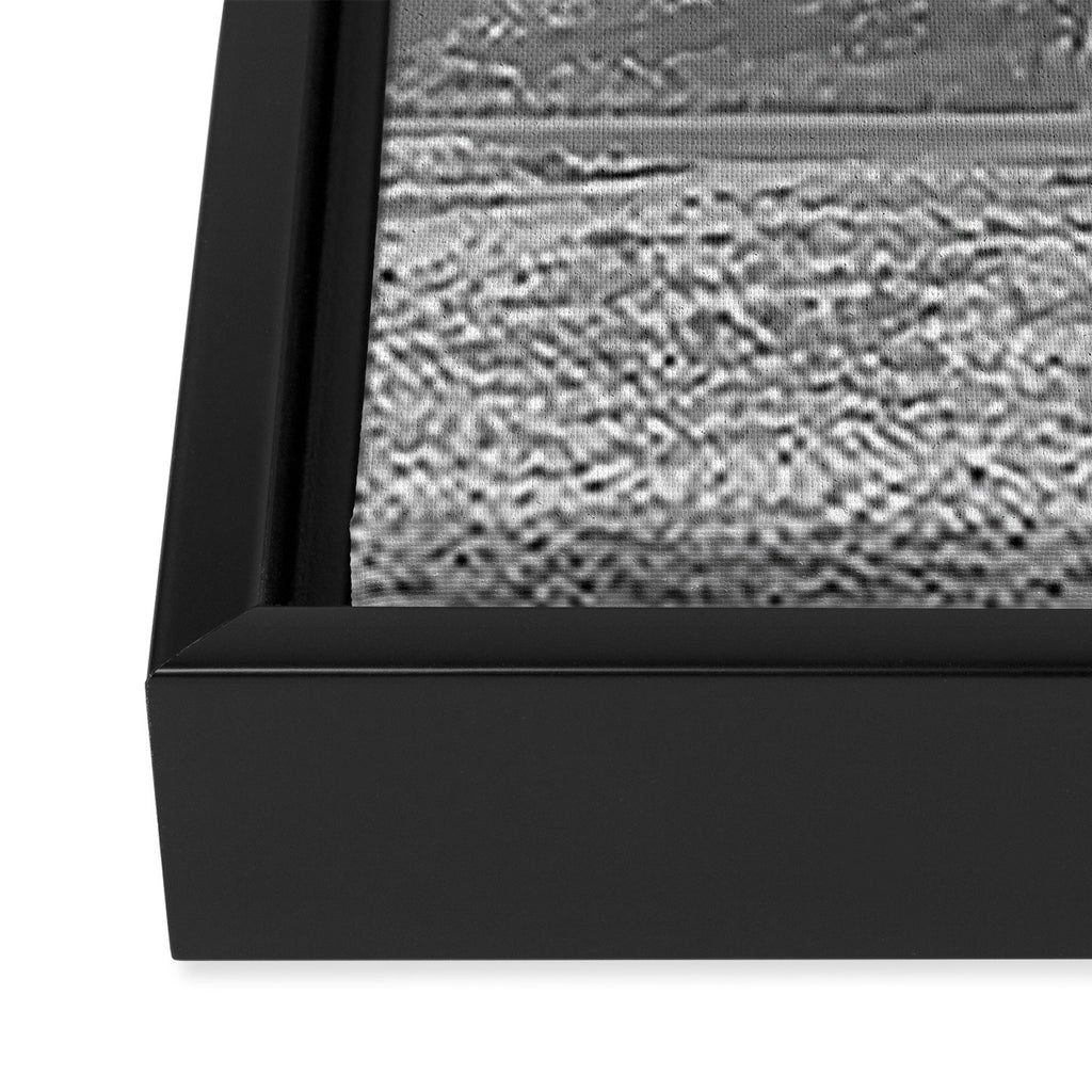 West Texas Black and White Landscape x Glass Mountains Framed Canvas Print Gallery Image 3