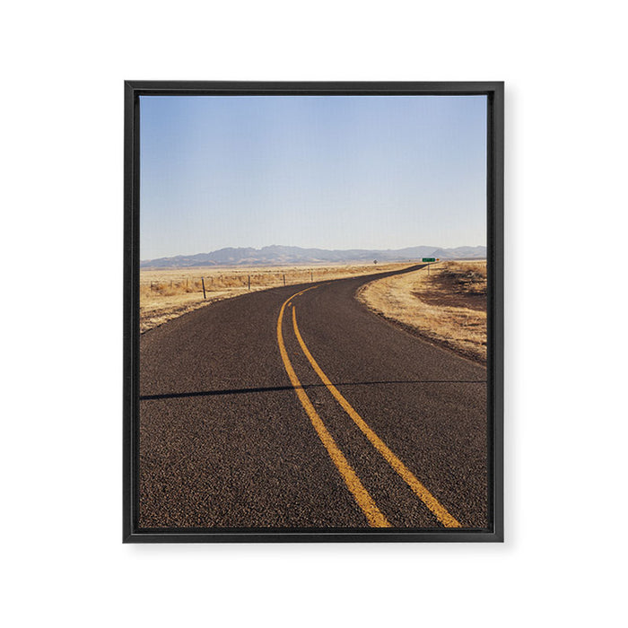 West Texas Davis Mountains Photography x Valentine Texas Framed Canvas Print Gallery Image 1
