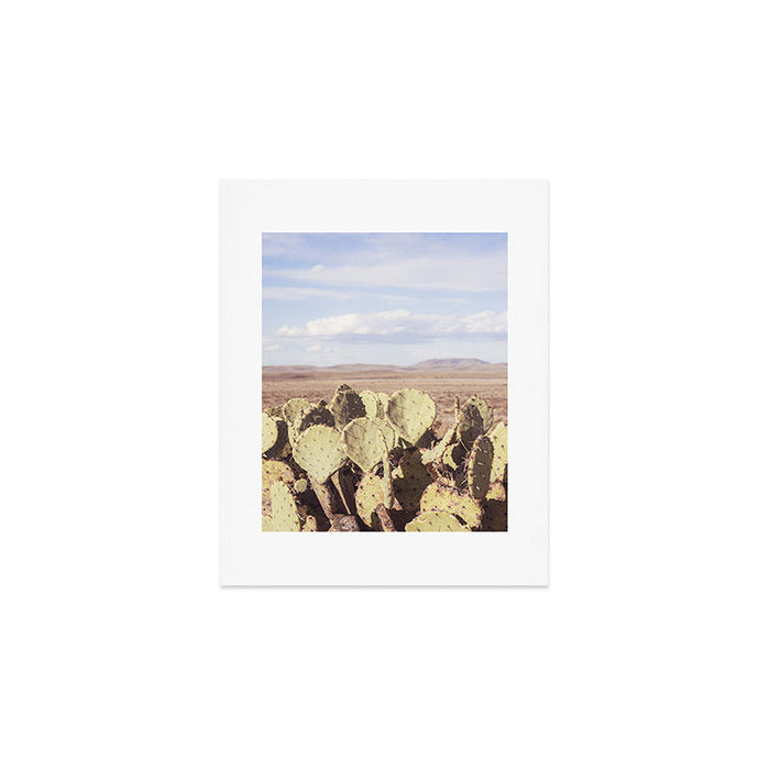 West Texas Landscape x Marathon Prickly Pear Cactus Photography Art Print Gallery Image 1