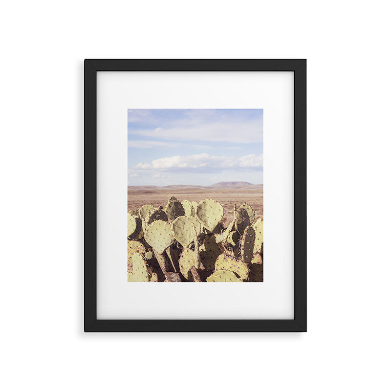 West Texas Landscape x Marathon Prickly Pear Cactus Photography Framed Art Print Gallery Image 5
