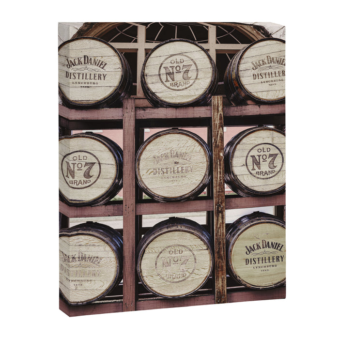 Whiskey Barrels x Bar Cart Decor Canvas Print Gallery Image 1