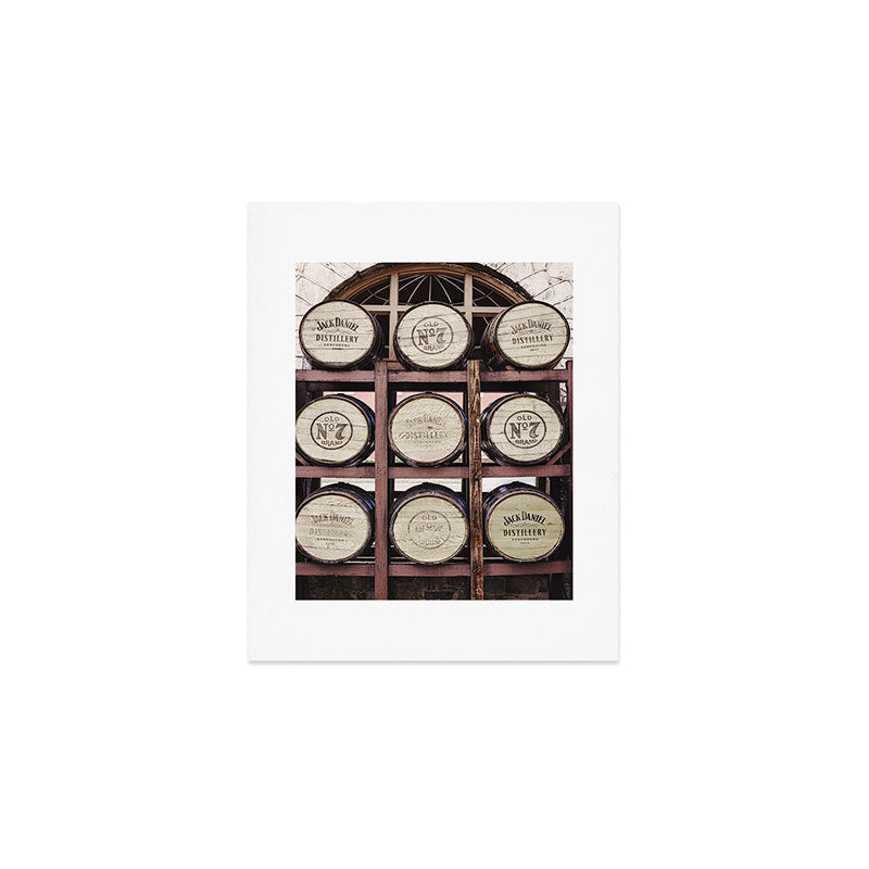 Whiskey Barrels x Bar Cart Decor Art Print Gallery Image 1